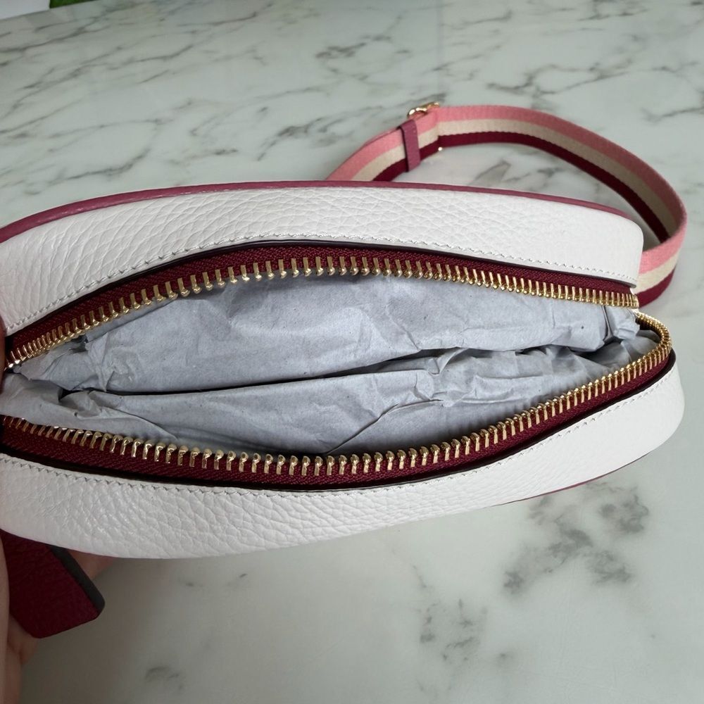 NWT Coach Mini Jamie Camera Bag With Stripe Heart Motif CA072 Chalk Pink Gold - Picture 9 of 11